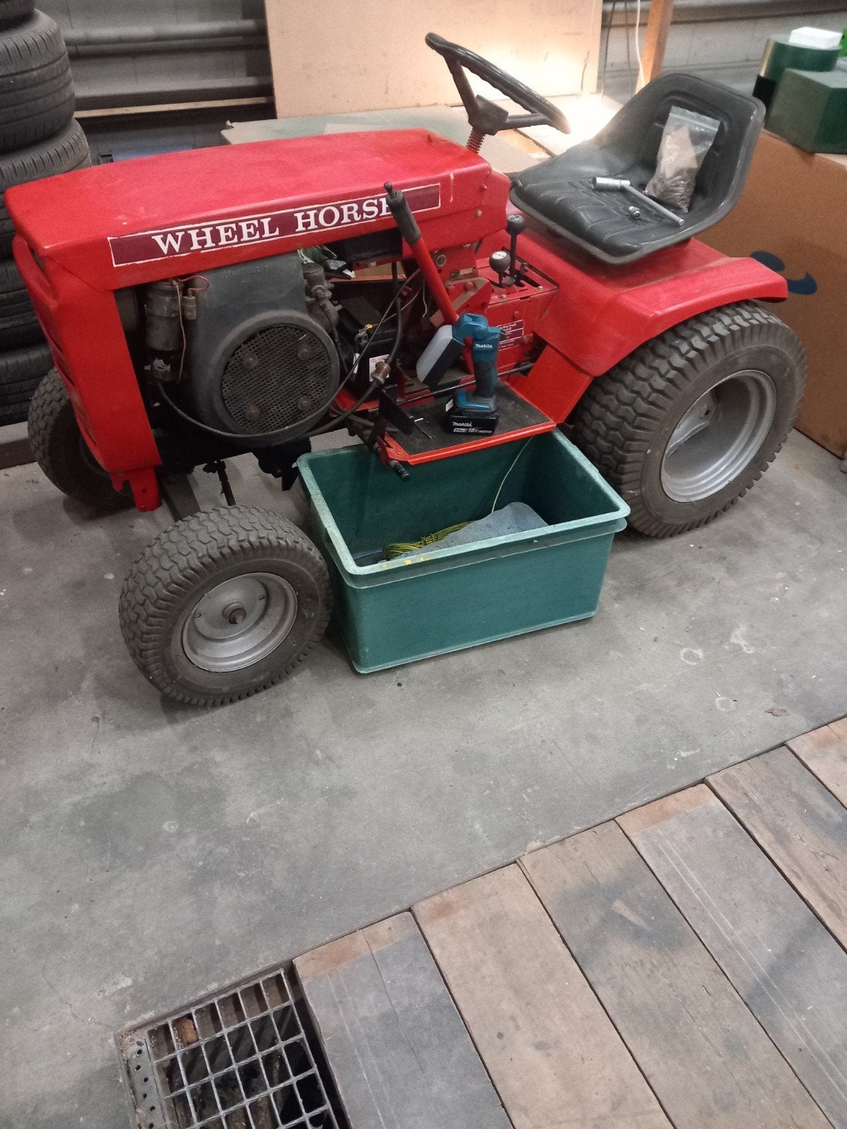 maaidek gezocht, Ophalen, Gebruikt, Wheel Horse, Opvangbak
