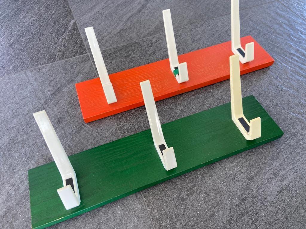 Retro vintage kapstok oranje groen jaren zeventig 17,50 p/st, Ophalen of Verzenden