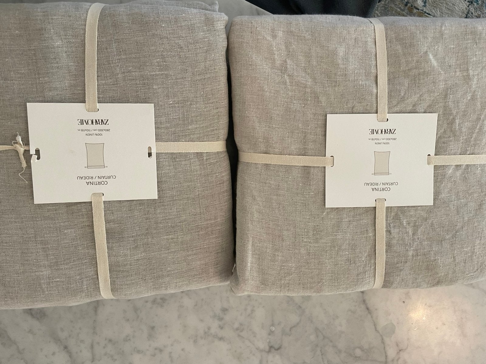 2 x Zara home linnen gordijnen, Ophalen of Verzenden