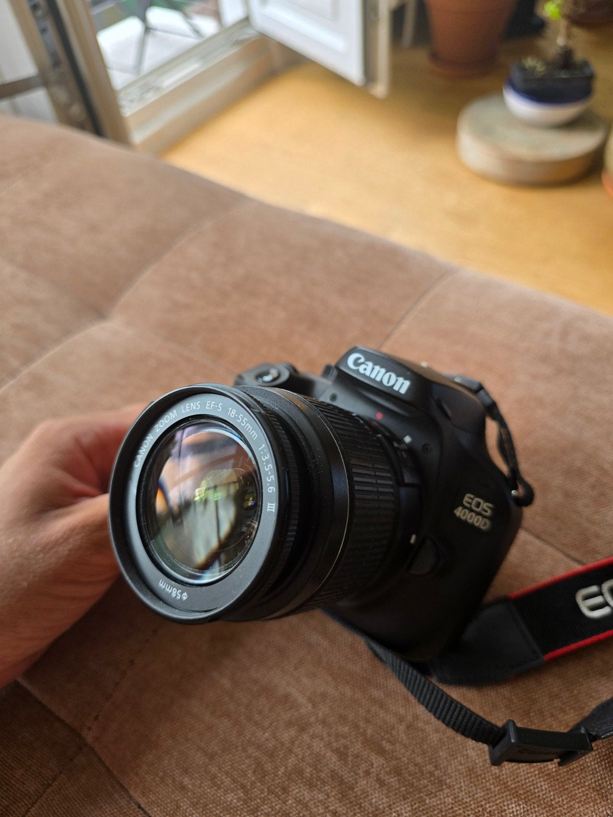 Canon EOS 4000D Spiegelreflexcamera met 18-55mm lens, Audio, Tv en Foto, Ingebouwde flitser, Spiegelreflex, Canon, Accu