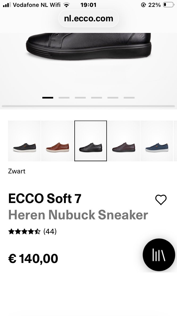 ECCO Soft 7 Heren Nubuck Sneaker Zwart/NIEUW!, Ophalen of Verzenden, Nieuw, Zwart, Sneakers of Gympen