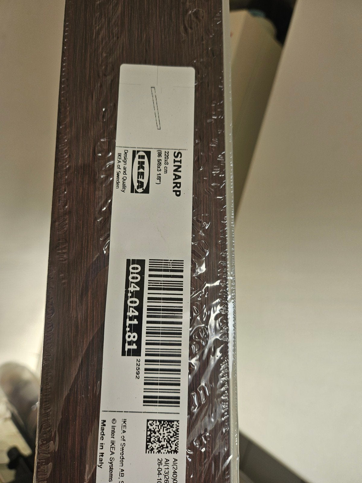 IKEA SINARP Keukenplint Bruin Houteffect 220x8 cm, Ophalen, Bruin, Nieuw, 200 cm of meer