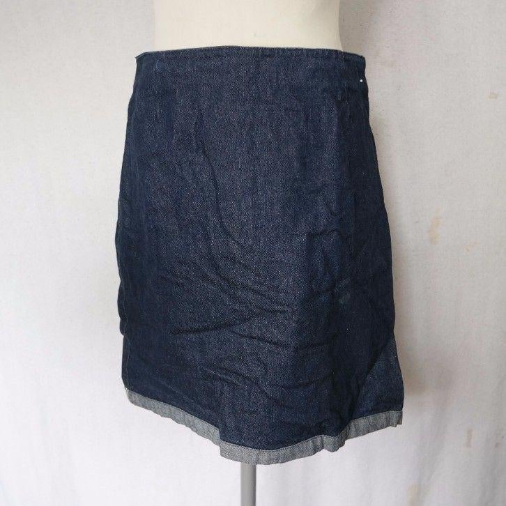 Aparte grijs-zwarte rok.Mt M.Merk Dept, Blauw, ., Maat 42/44 (L), Ophalen of Verzenden
