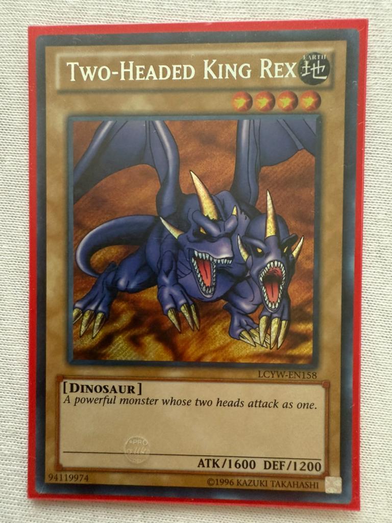 Two-Headed King Rex yugioh Secret Rare, Verzenden, Nieuw, Losse kaart, Foil
