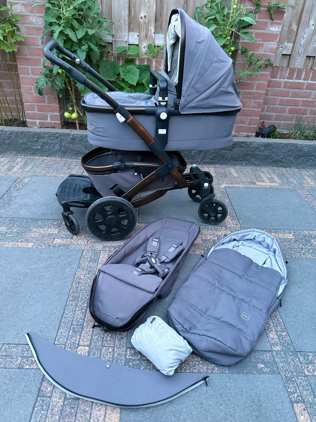 Joolz Geo 2 kinderwagenset met veel accessoires, Gebruikt, Combiwagen, Verstelbare duwstang, Ophalen