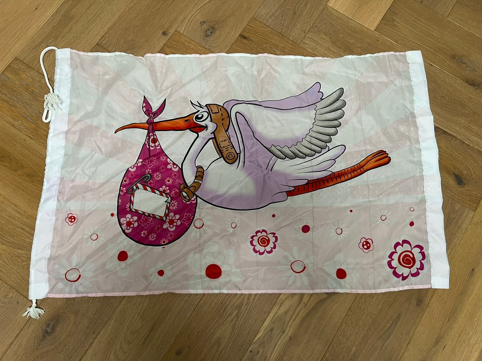 Geboortevlag meisje 60x90 cm, Ophalen, Zo goed als nieuw
