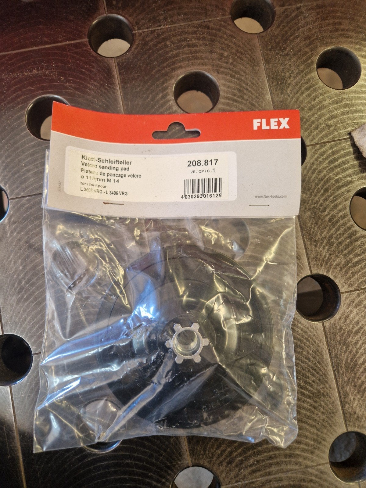 FLEX Klittenband schuurpad 118mm M14 - Nieuw, Ophalen of Verzenden, Nieuw, Minder dan 700 watt, Overige typen