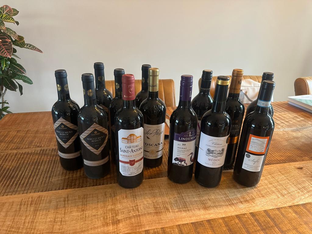 13x lekkere rode wijn uit o.a. Italie en Frankrijk, Verzamelen, Wijnen, Ophalen of Verzenden, Nieuw, Frankrijk, Rode wijn