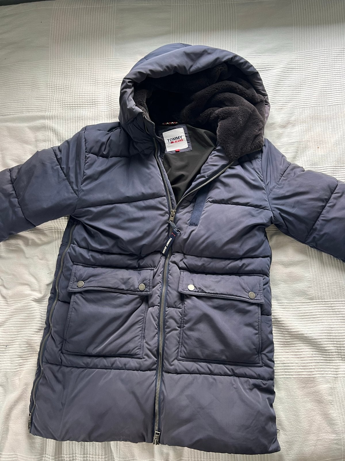 Tommy Jeans Puffer Jas - Maat M, Ophalen of Verzenden, Zo goed als nieuw, Blauw