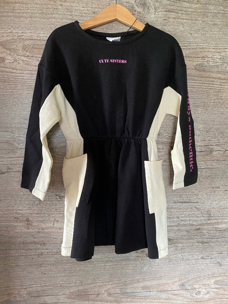 Zara Jurk Zwart/Wit Maat 116, Meisje, Nieuw, Ophalen of Verzenden, Zara