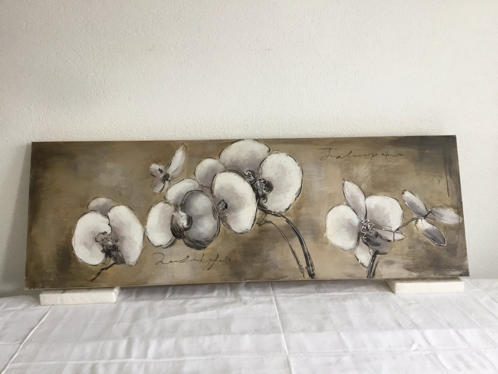 ORCHIDEE.    SCHILDERIJ       (  150  x  50  x  5  cm  ), Ophalen, Zo goed als nieuw, Schilderij