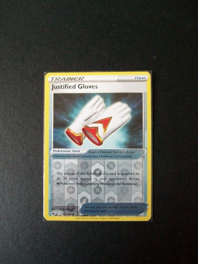 2823: Nieuwe Pokemon Kaart holofoil JUSTIFIED GLOVES 143/198, Verzenden, Nieuw, Losse kaart, Foil