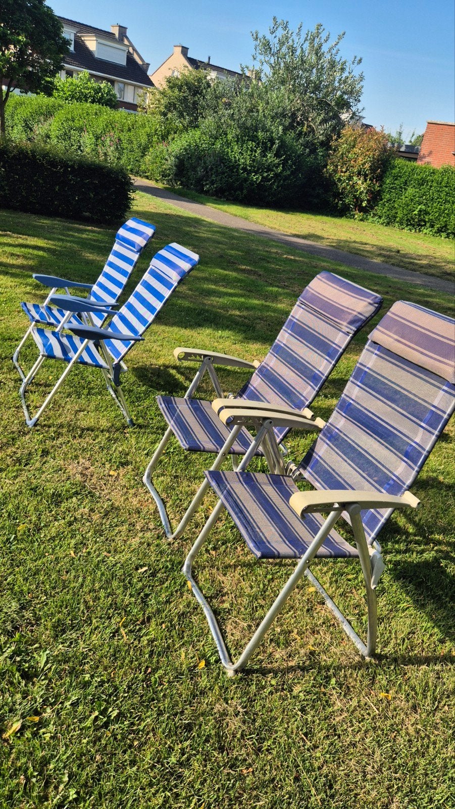 Set van 4 campingstoelen: 2 volwassenen, 2 kinderen, Ophalen, Gebruikt, Campingstoel