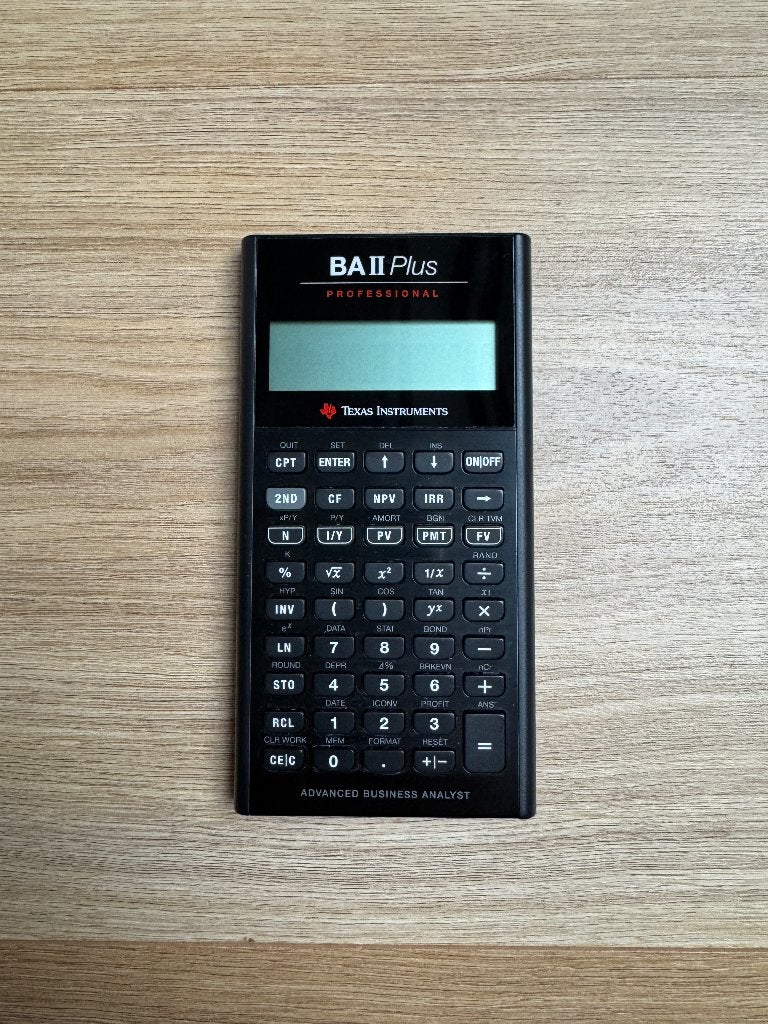 Texas Instruments BA II Plus Professional, Ophalen, Grafische rekenmachine, Zo goed als nieuw
