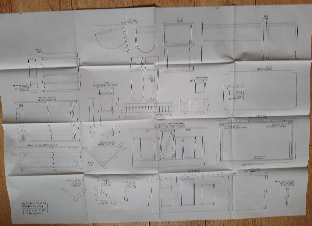Modelbouwtekening van een poppenhus, Hobby en Vrije tijd, Modelbouw | Overige, Ophalen of Verzenden, Nieuw, Groter dan 1:32