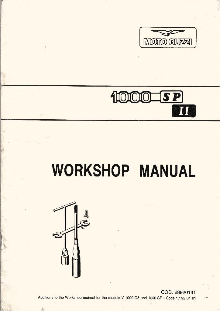 Moto Guzzi 1000 SP Additions workshop manual (7976z), Ophalen of Verzenden, Moto Guzzi