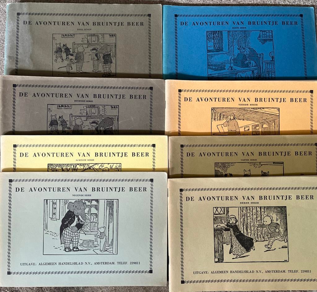 De Avonturen van Bruintje Beer - serie (8 delen), Antiek en Kunst, Antiek | Boeken en Bijbels, Ophalen of Verzenden
