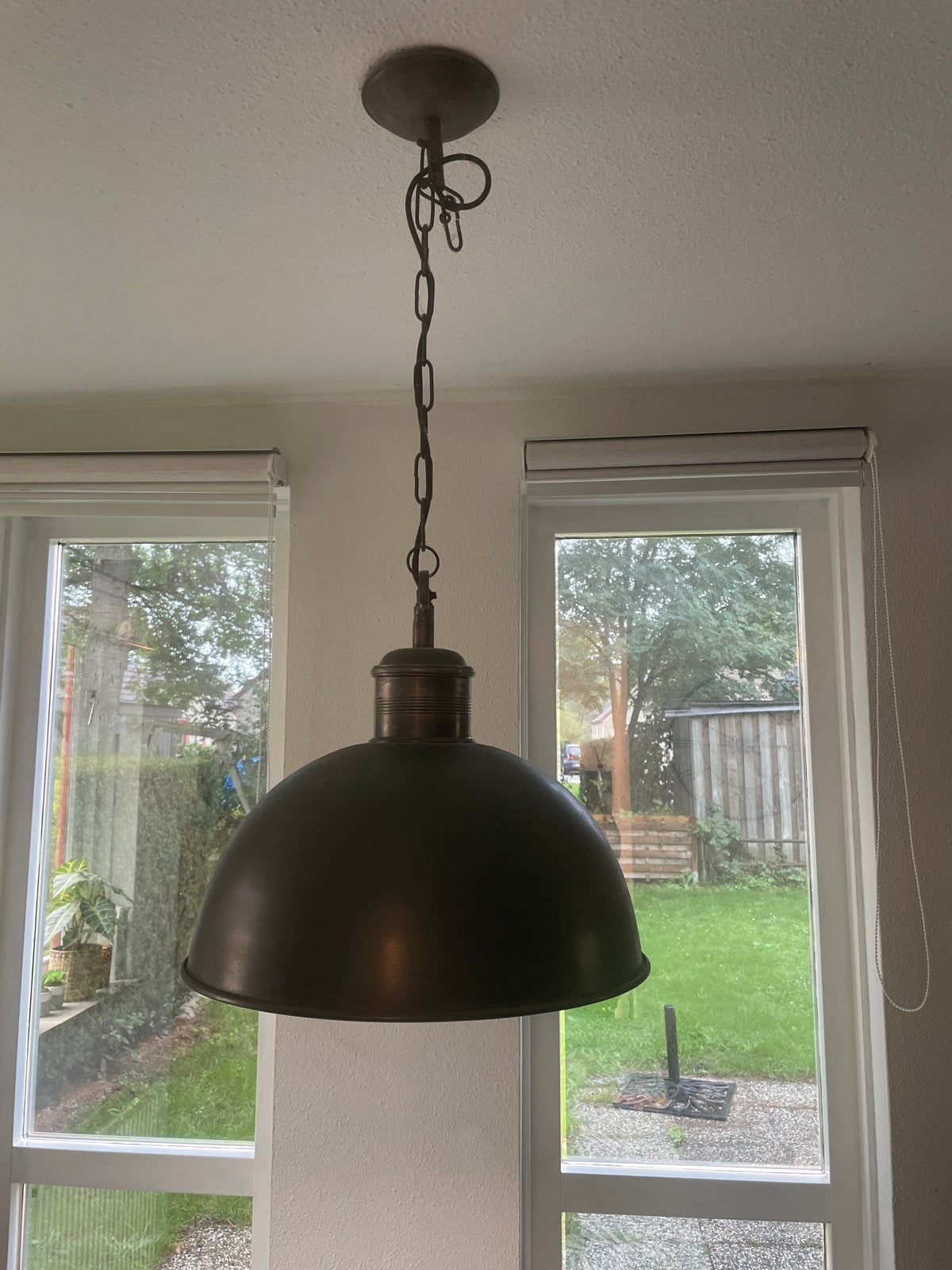 Industriële hanglamp - Metaal - Gebruikt, Ophalen of Verzenden, Gebruikt, Metaal, E27 (groot)