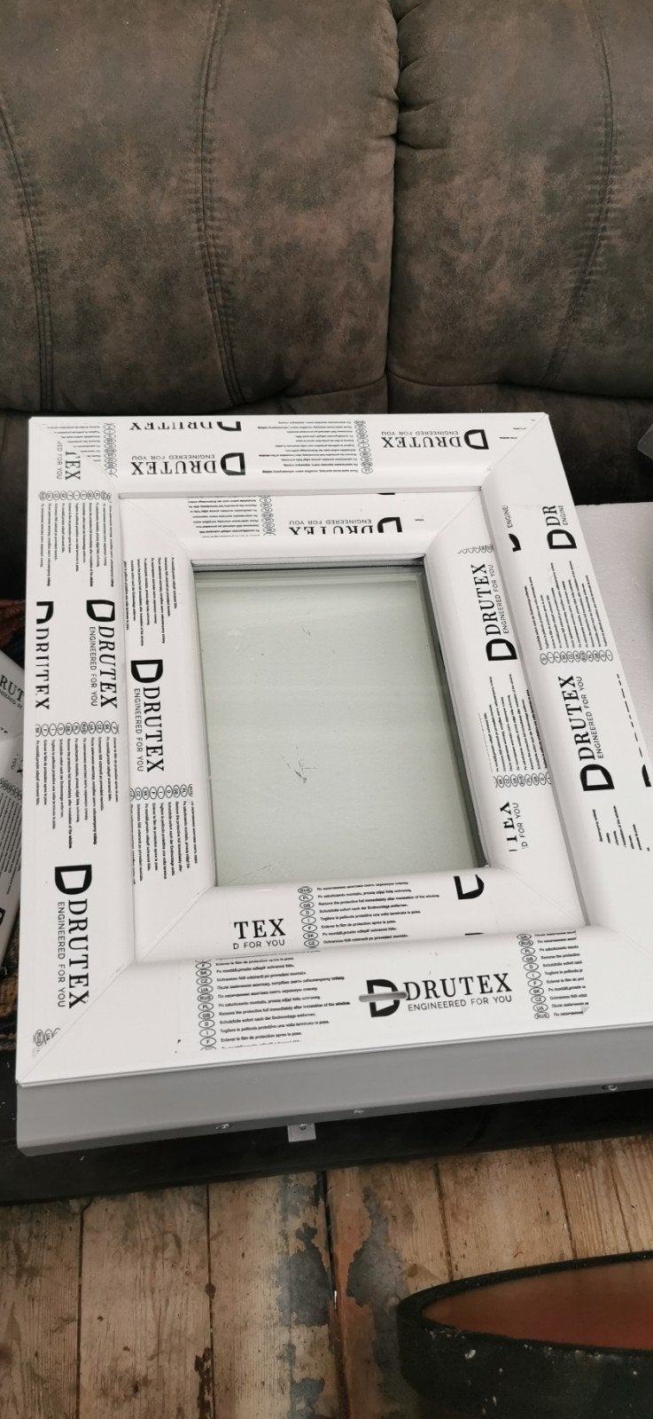 DRUTEX kiepraam met dubbelglas kunststof kozijn, Gevelraam of Ruit, Minder dan 80 cm, Minder dan 80 cm, Ophalen of Verzenden