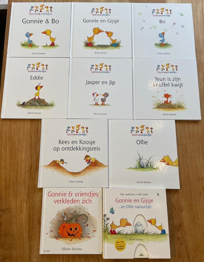 10 Gonnie en Gijsje Boekjes - Olivier Dunrea, Boeken, Ophalen of Verzenden, Zo goed als nieuw, Olivier Dunrea, 1 tot 2 jaar