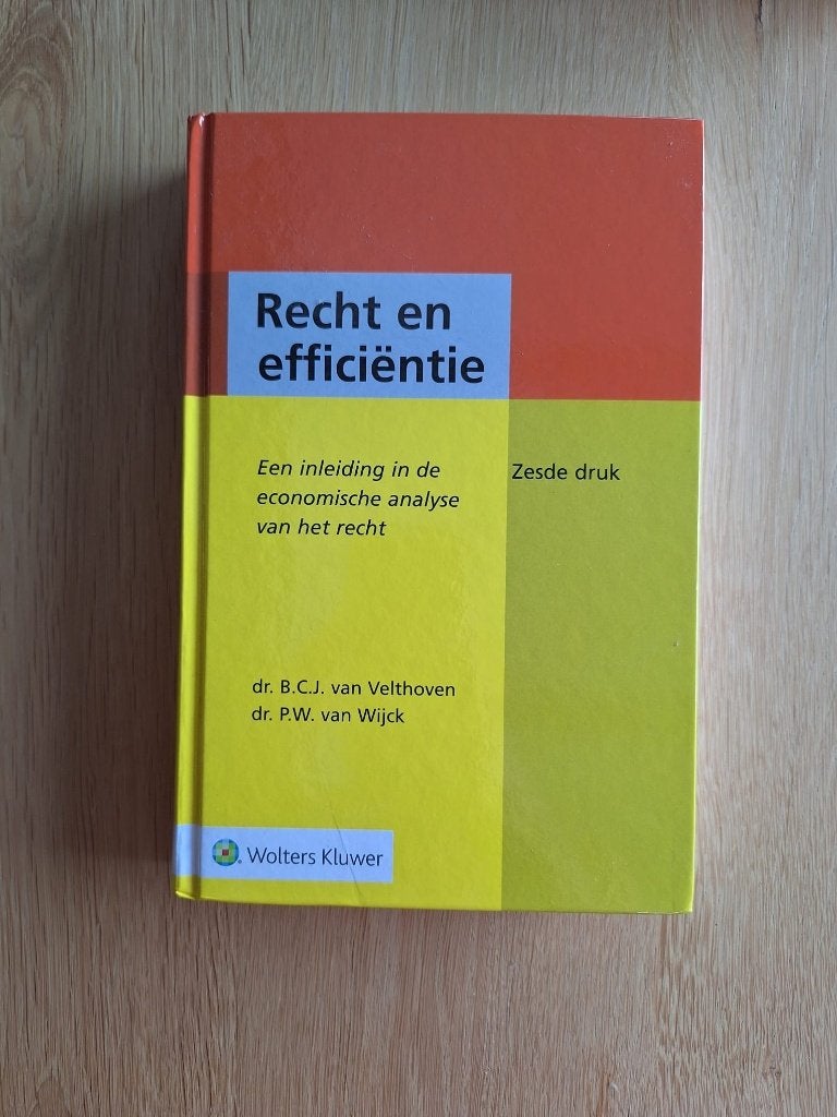 Recht en efficiëntie, Boeken, Van Velthoven , van Wijck, Ophalen of Verzenden, Alpha, WO