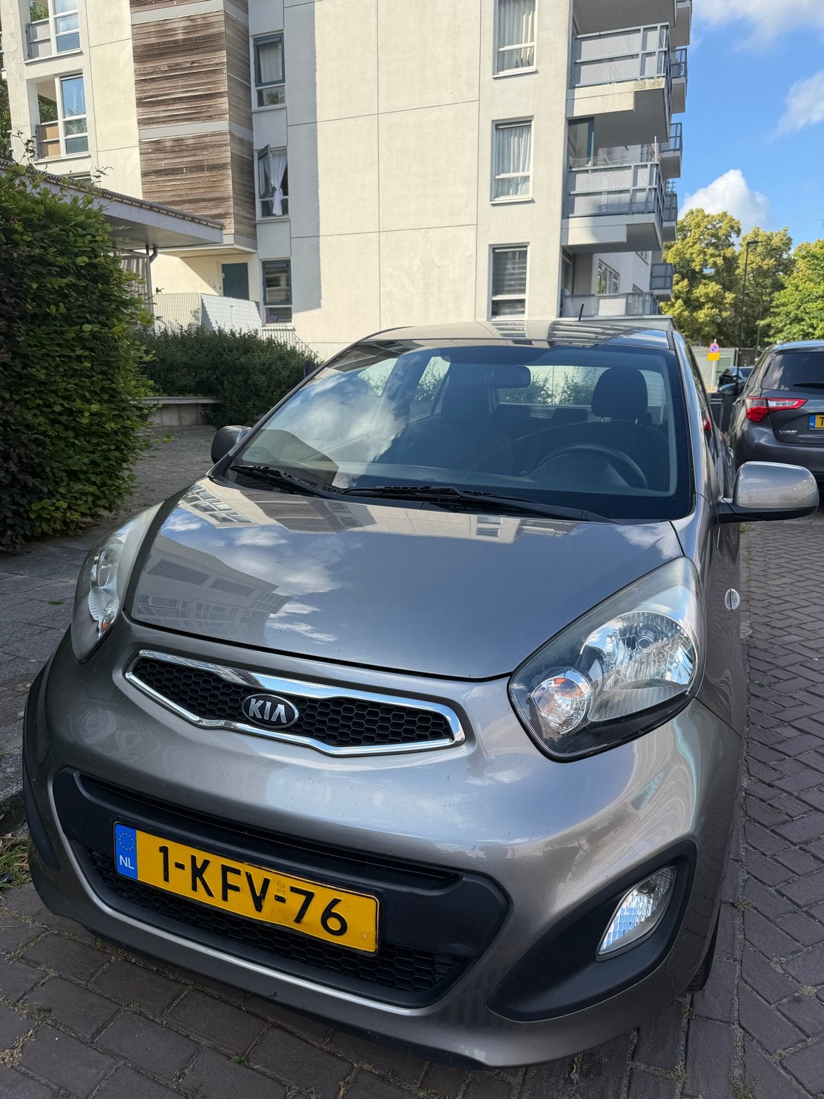 Kia Picanto 1.0 Cvvt 5-DRS 2013 Grijs CARPLAY, Auto's, Voorwielaandrijving, 400 kg, Origineel Nederlands, 24 km/l