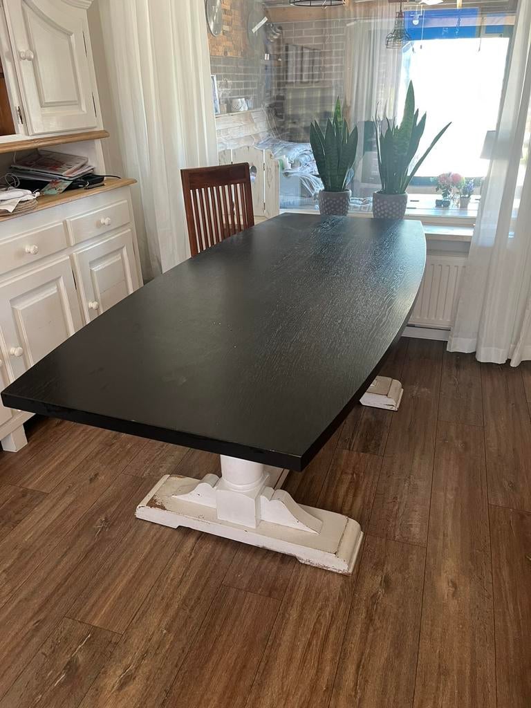 6 persoons eettafel, Huis en Inrichting, Tafels | Eettafels, Ophalen, Gebruikt, 50 tot 100 cm, Vijf personen of meer