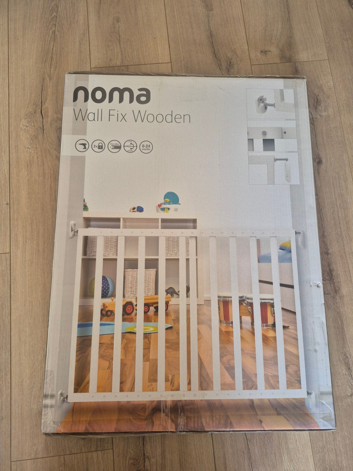 Noma Wall Fix Wooden Veiligheidshekje - Nieuw in doos, Ophalen, Nieuw, 115 cm of meer, Schroefhekje