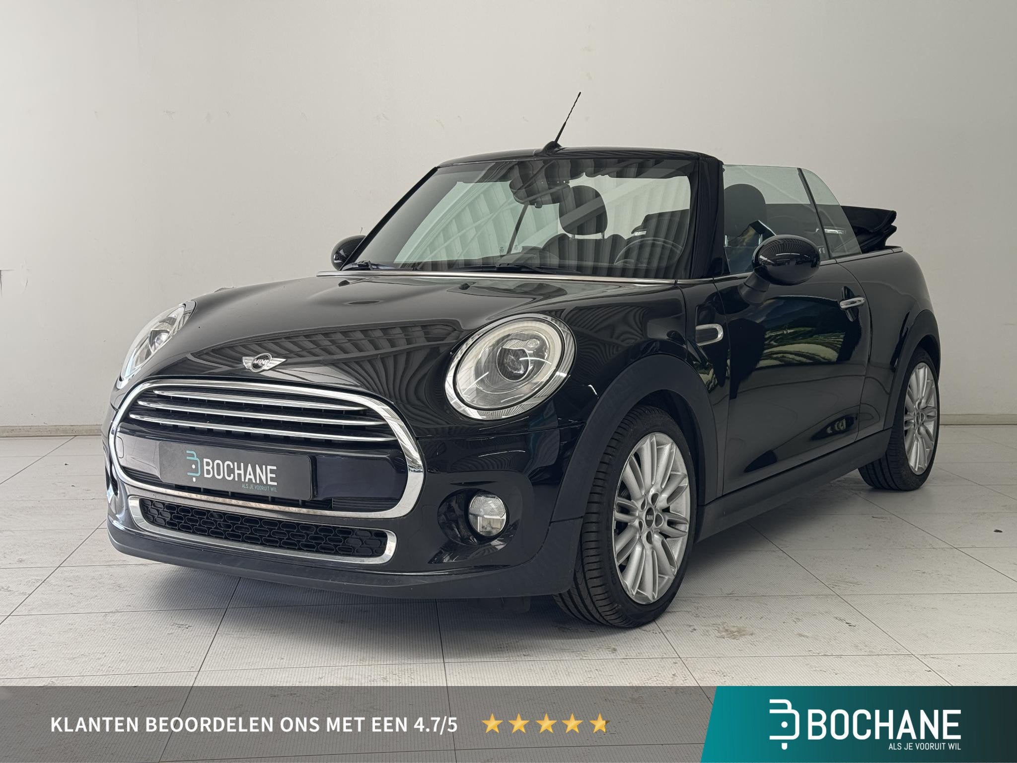MINI Cabrio 1.5 Cooper Chili Serious Business | Navigatie |, 136 pk, Gebruikt, 4 stoelen, Leder en Stof