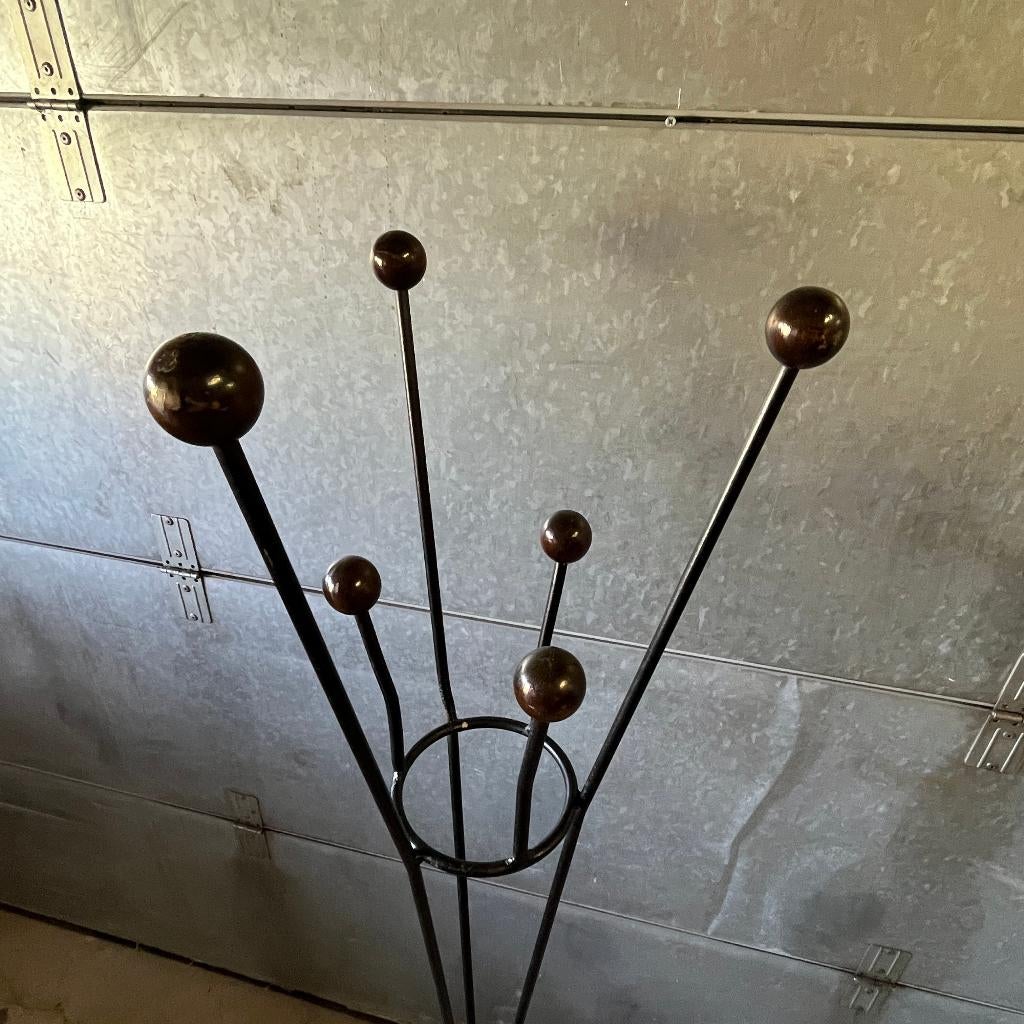 Vintage jaren 50 60 Frans design zwart metalen kapstok, Huis en Inrichting, Woonaccessoires | Kapstokken, Gebruikt, Roger Feraud
