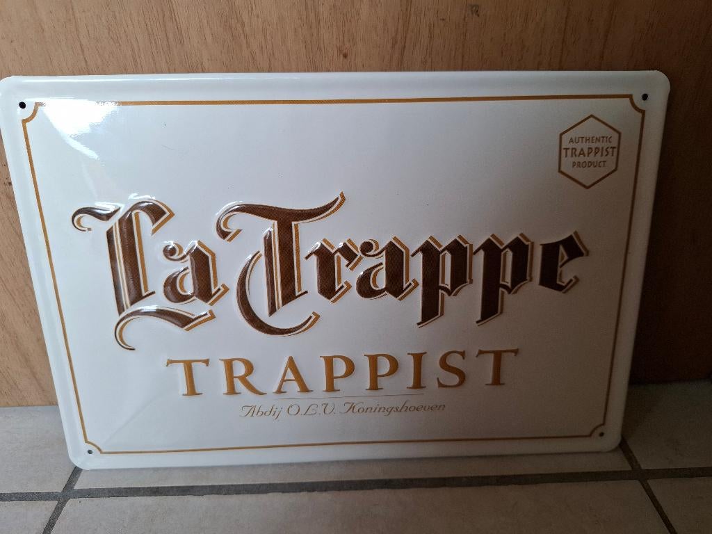 Reclamebord La Trappe bier, Ophalen of Verzenden, Nieuw, Reclamebord, Plaat of Schild, La Trappe