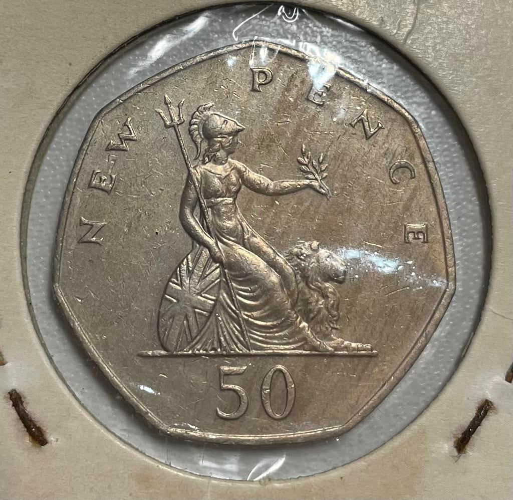 50 new pence Engeland 1981, Postzegels en Munten, Munten | Europa | Niet-Euromunten, Ophalen of Verzenden, Overige landen