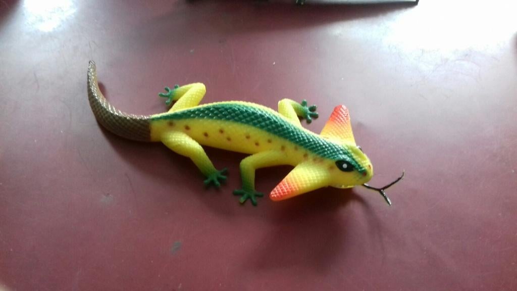 Kameleon, dierfiguur, 22 cm, geen Schleich, Verzamelen, Ophalen of Verzenden, Gebruikt, Reptiel of Amfibie, Beeldje of Figuurtje