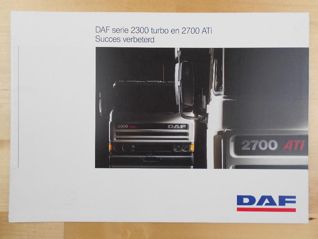 DAF 2300 / 2700 ATi Brochure 1990, Ophalen of Verzenden, Zo goed als nieuw, Overige merken, DAF