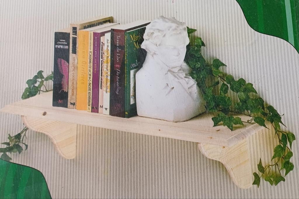 Nieuw boekenplank wandplank zwart hout 4 stuks, Huis en Inrichting, Woonaccessoires | Wandplanken en Boekenplanken, Ophalen of Verzenden