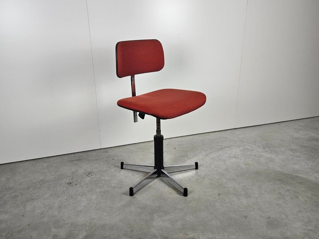 Vintage bureaustoel, Ophalen, Gebruikt, Rood, Bureaustoel