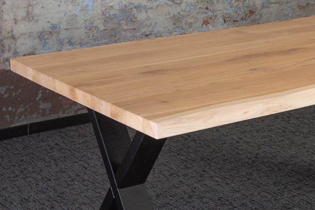 Eiken Tafel RECHTHOEK | Facetrand | Boomrand | Rechte rand, Eikenhout, Vijf personen of meer, Rechthoekig, Nieuw