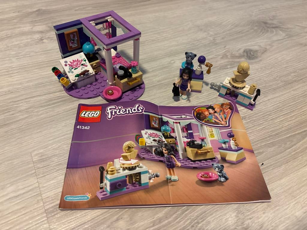 LEGO Friends 41342 Emma's kunstgalerie, Ophalen of Verzenden, Zo goed als nieuw, Complete set, Lego