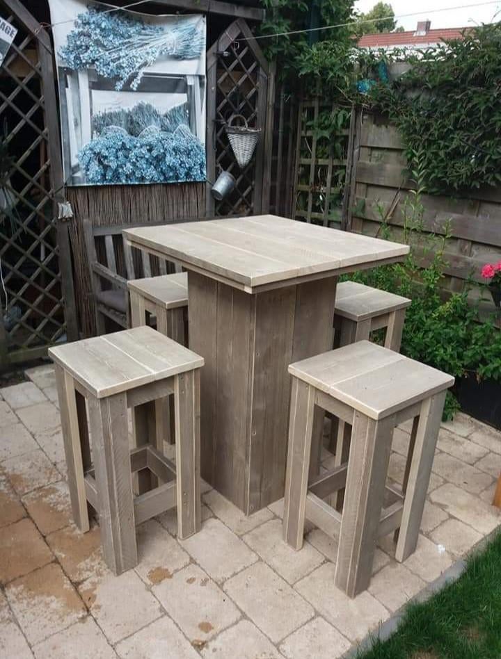 Barset steigerhout buiten binnen, Ophalen of Verzenden, Nieuw, Steigerhout