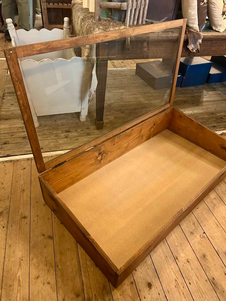 Mooie oude antiek landelijke winkel vitrine sieraden kast, Ophalen, Hoofstraat 15 de Steeg, Zo goed als nieuw, Minder dan 100 cm