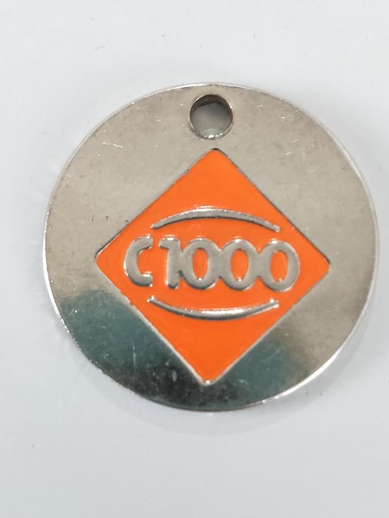 Winkelwagenmunt C1000 - supermarktketen, Verzamelen, Ophalen of Verzenden