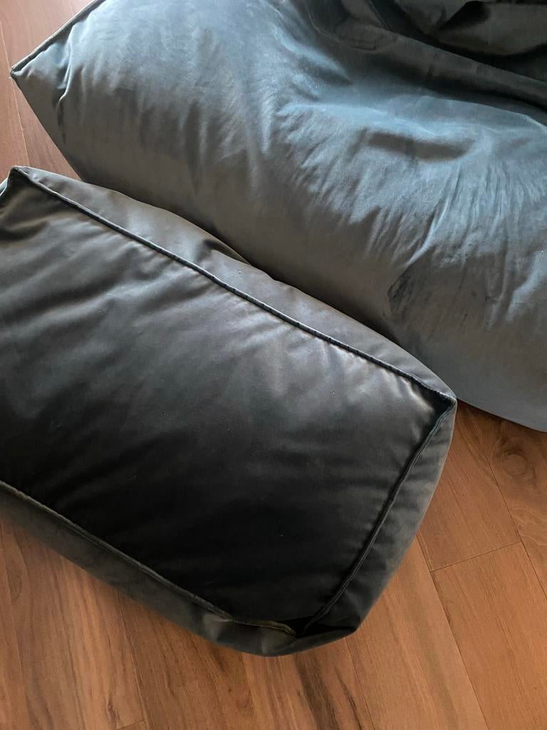 Groene Lounge Pug Zitzak - Comfortabel!, Huis en Inrichting, Ophalen of Verzenden, Zo goed als nieuw, Groen, Zitzak