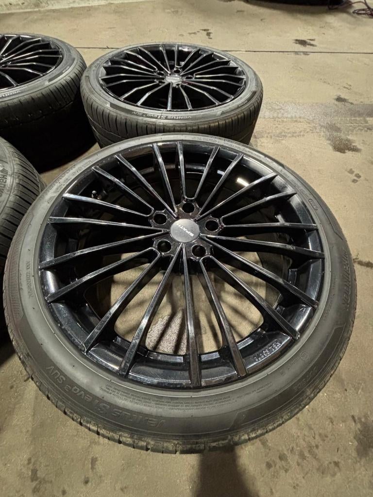 LM velgen zwart 22 inch 5x130 265/40RZ22, Gebruikt, 265 mm, Banden en Velgen, Overige maten