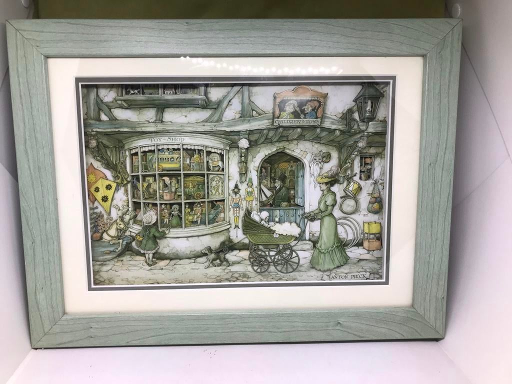 3D schilderij Anton Pieck, speelgoedwinkel (220621), Ophalen of Verzenden, Minder dan 50 cm, Schilderij, Minder dan 50 cm