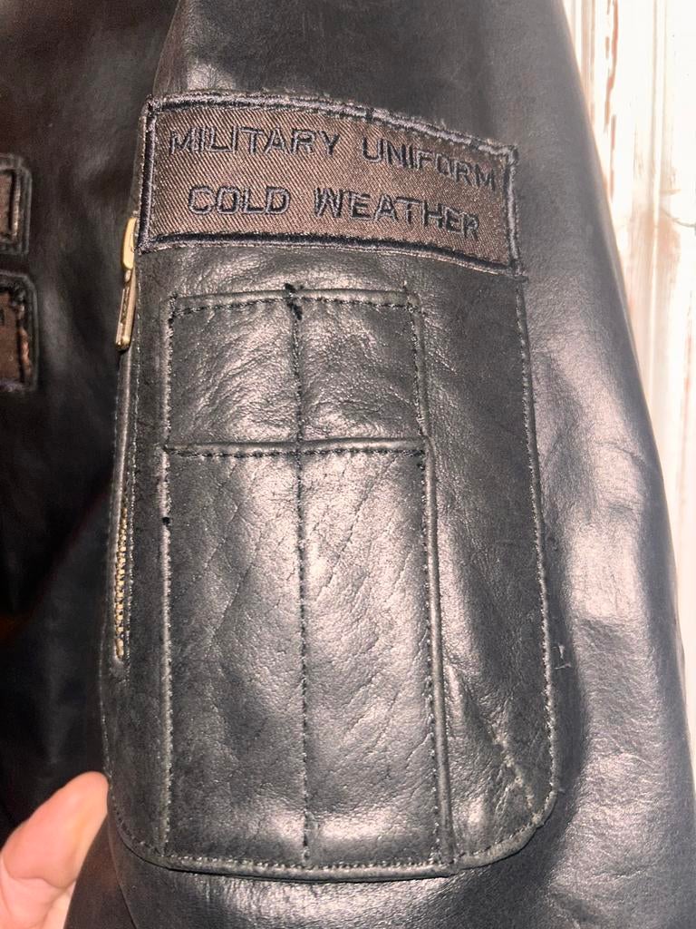 Superior  Piloten Leren Jas XXXL, Kleding | Heren, Ophalen of Verzenden, Zo goed als nieuw, Overige maten, Zwart