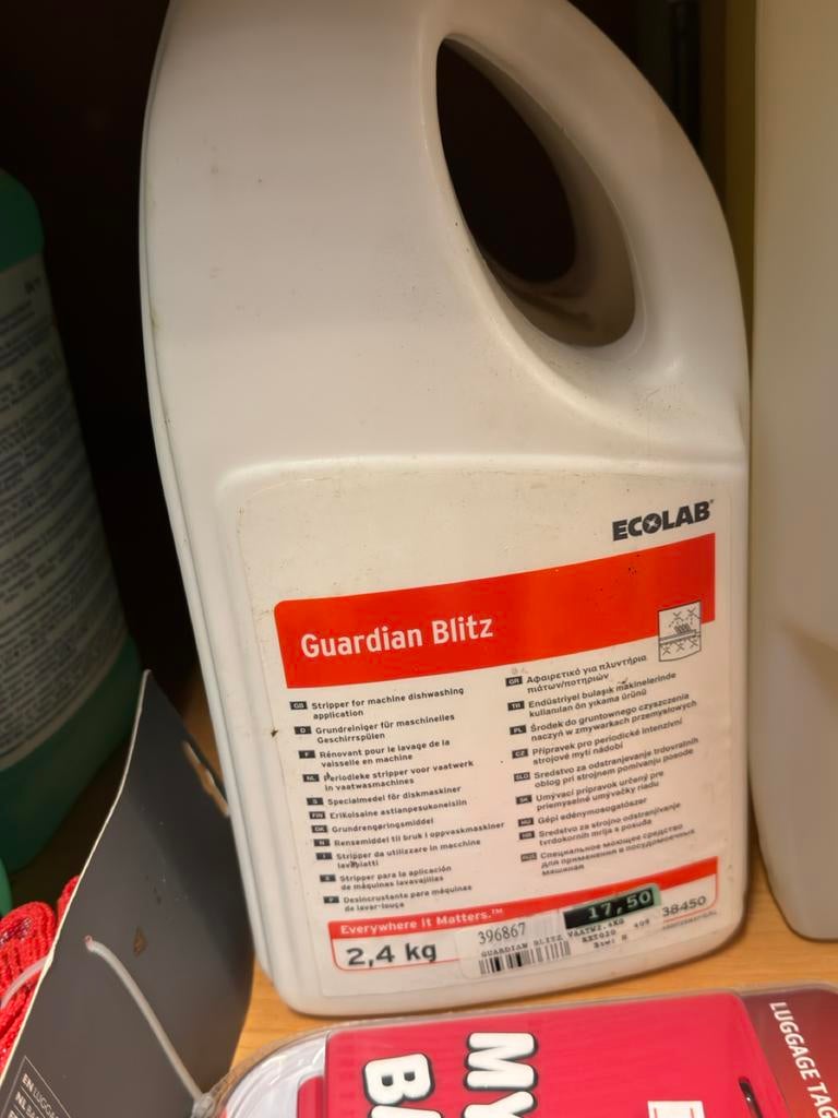 Ecolab Guardian Blitz - Reinigingsmiddel voor vaatwassers, Huis en Inrichting, Schoonmaakartikelen, Schoonmaakmiddel, Ophalen