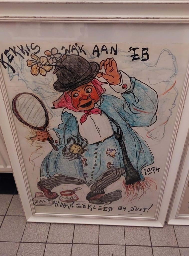 Jefke hout vastenavond ruilen, Ophalen of Verzenden, Minder dan 50 cm, Schilderij, Minder dan 50 cm