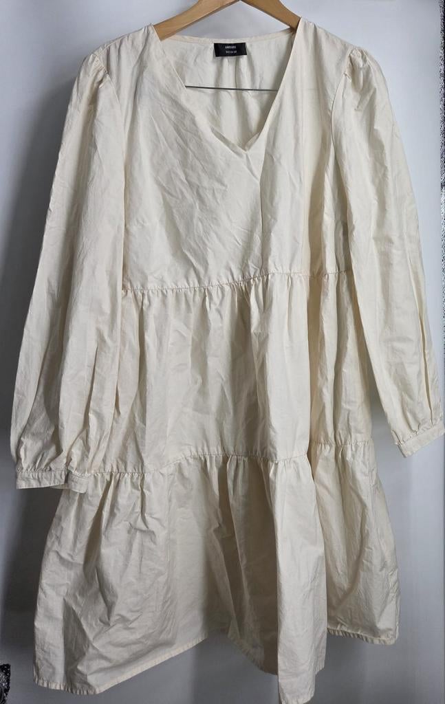 C&A Crèmekleurige Katoenen Jurk - Maat 46, Kleding | Dames, Beige, Maat 46/48 (XL) of groter, Ophalen of Verzenden, Zo goed als nieuw