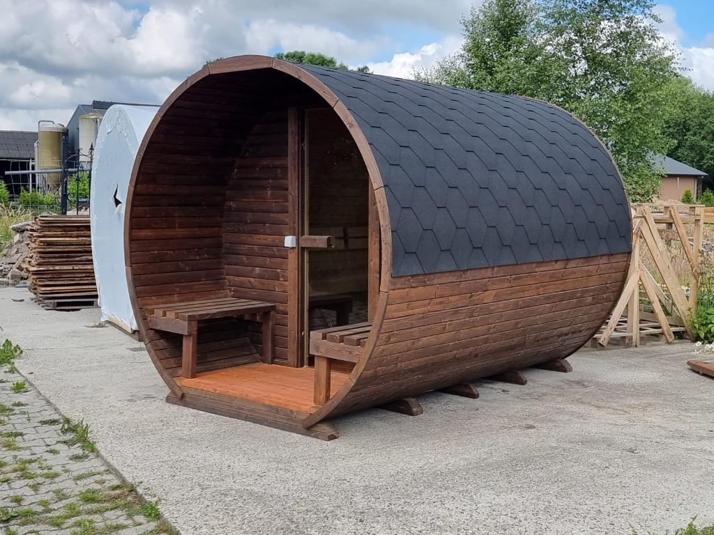 Nieuwe sauna compleet in 3 kleuren verkrijgbaar! Lengte 3m., Verzenden, Nieuw, Fins of Traditioneel, Complete sauna