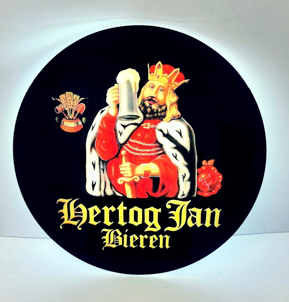 Hertog Jan LED Lamp Decoratie - Diameter 50 cm, Ophalen of Verzenden, Nieuw, Reclamebord, Plaat of Schild, Hertog Jan